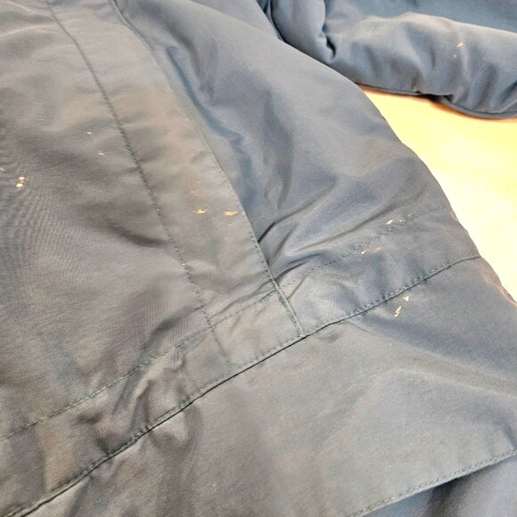 LL Bean VTG 1X XL Ski Jacket Nylon Aqua Blue Women Full Zip Insulated Zip Hood - Picture 5 of 16